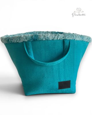 HOMYBAG PREMIUM SOFORTKAUF // Grösse XS SONDERMASSE // Cord Aqua mit Galaxy Aqua