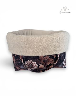 HOMYBAG PREMIUM SOFORTKAUF // Grösse Quadrat // Softshell Mokkablume mit Teddy Beige/Sand
