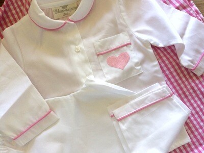 Children's PJ Set - Classic White