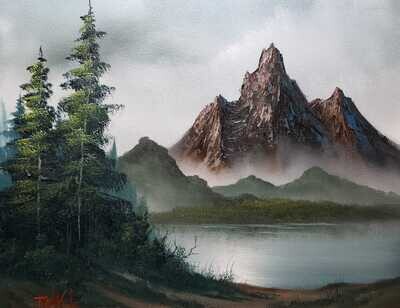 Original Brandon Thomas Oil Painting ( BUBBA'S LAKE ) SHIPS FREE USA