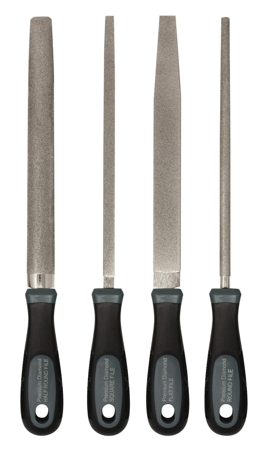 IP8108 4 Piece 8” Diamond Hand Files Set
