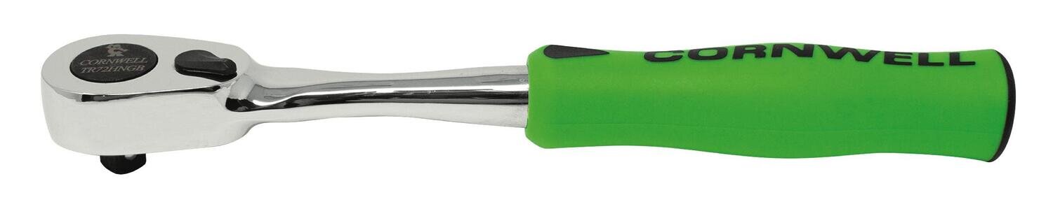 TR72HNGB - 1/4” Drive 72-Tooth Handled Ratchet, Neon Green