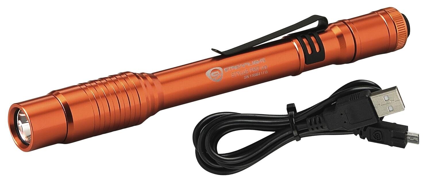 STL66146 - Stylus Pro® USB Penlight with USB Cord Only, Orange