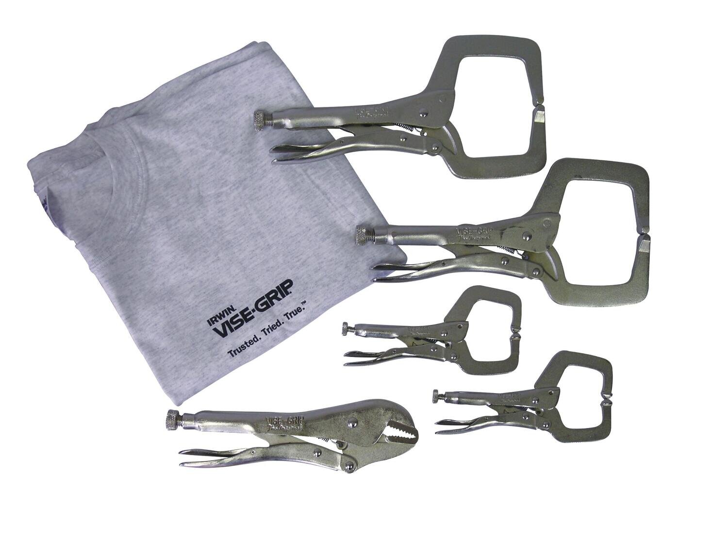 VG74 - 5 Piece Vise-Grip® Clamp Set with T-shirt