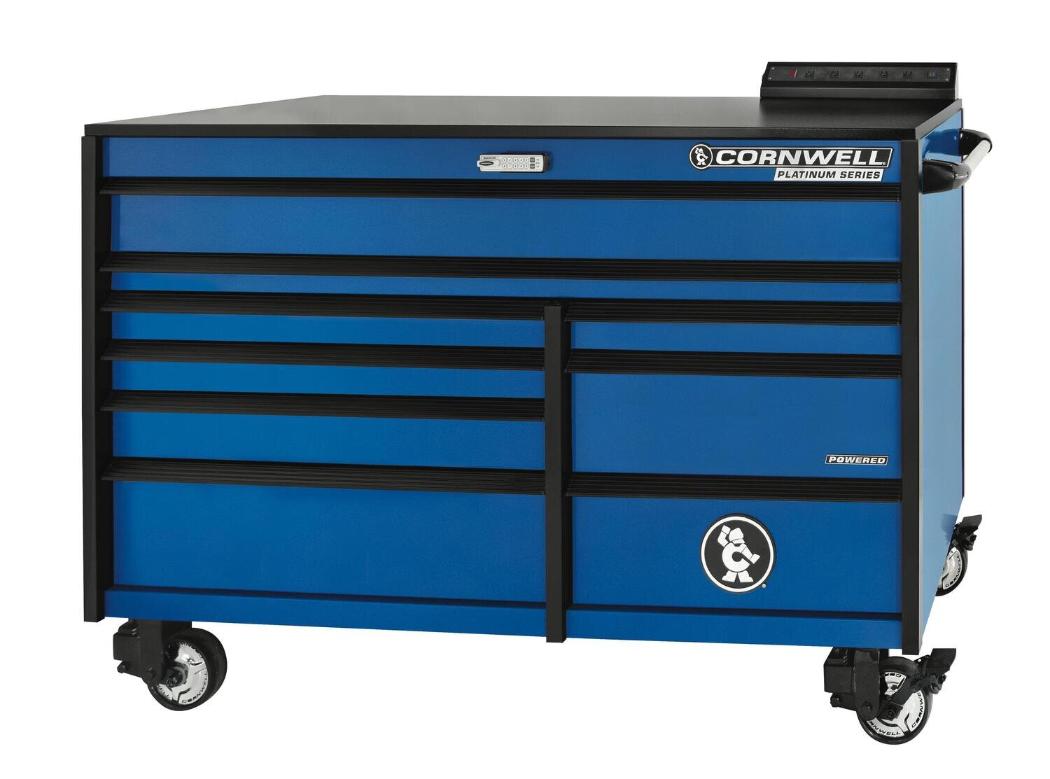 CTSPLR679KB - PLATINUM™ 67” 9-Drawer Double Bank Cabinet, Corporate Blue