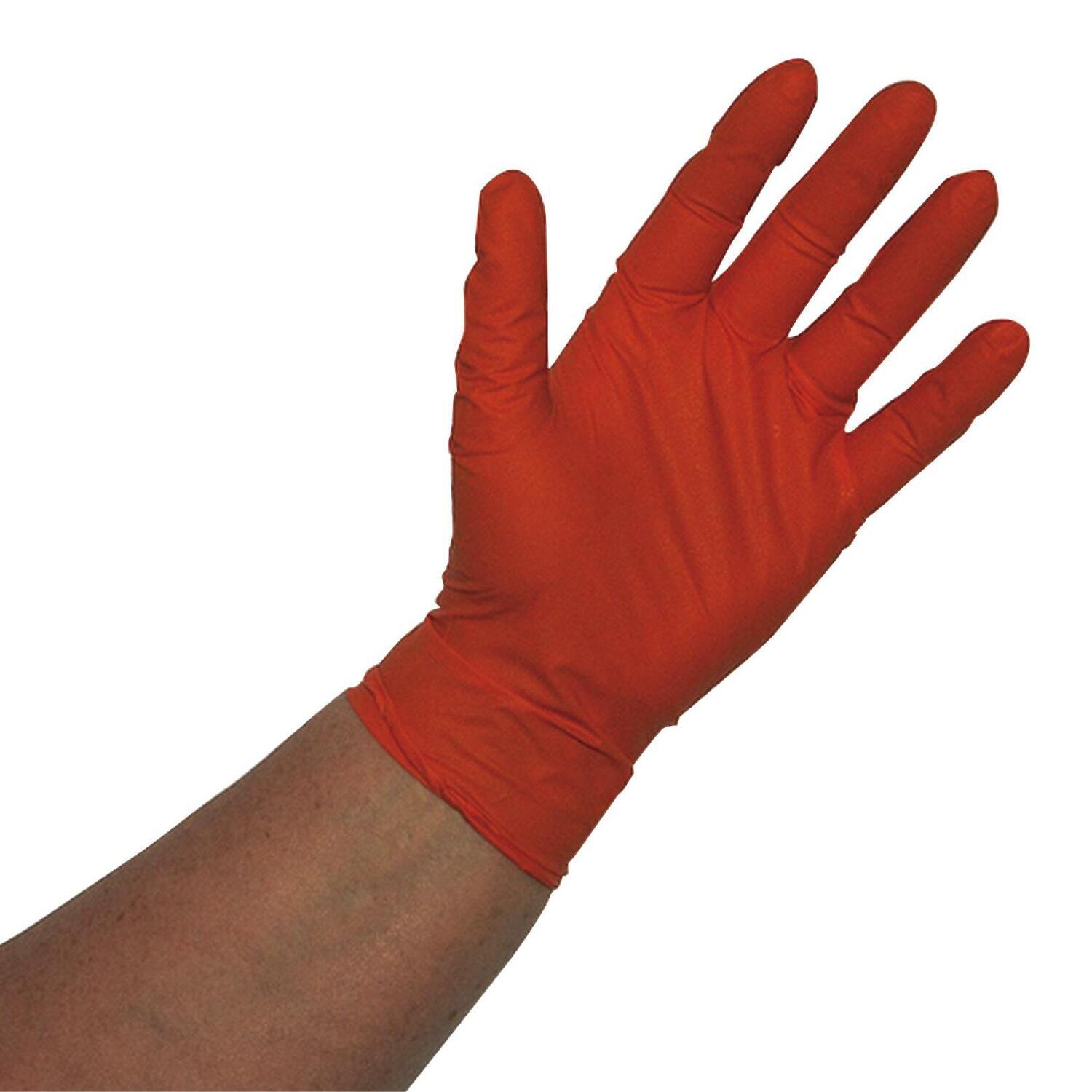 ZLGORM - Orange Lightning Nitrile Gloves, M