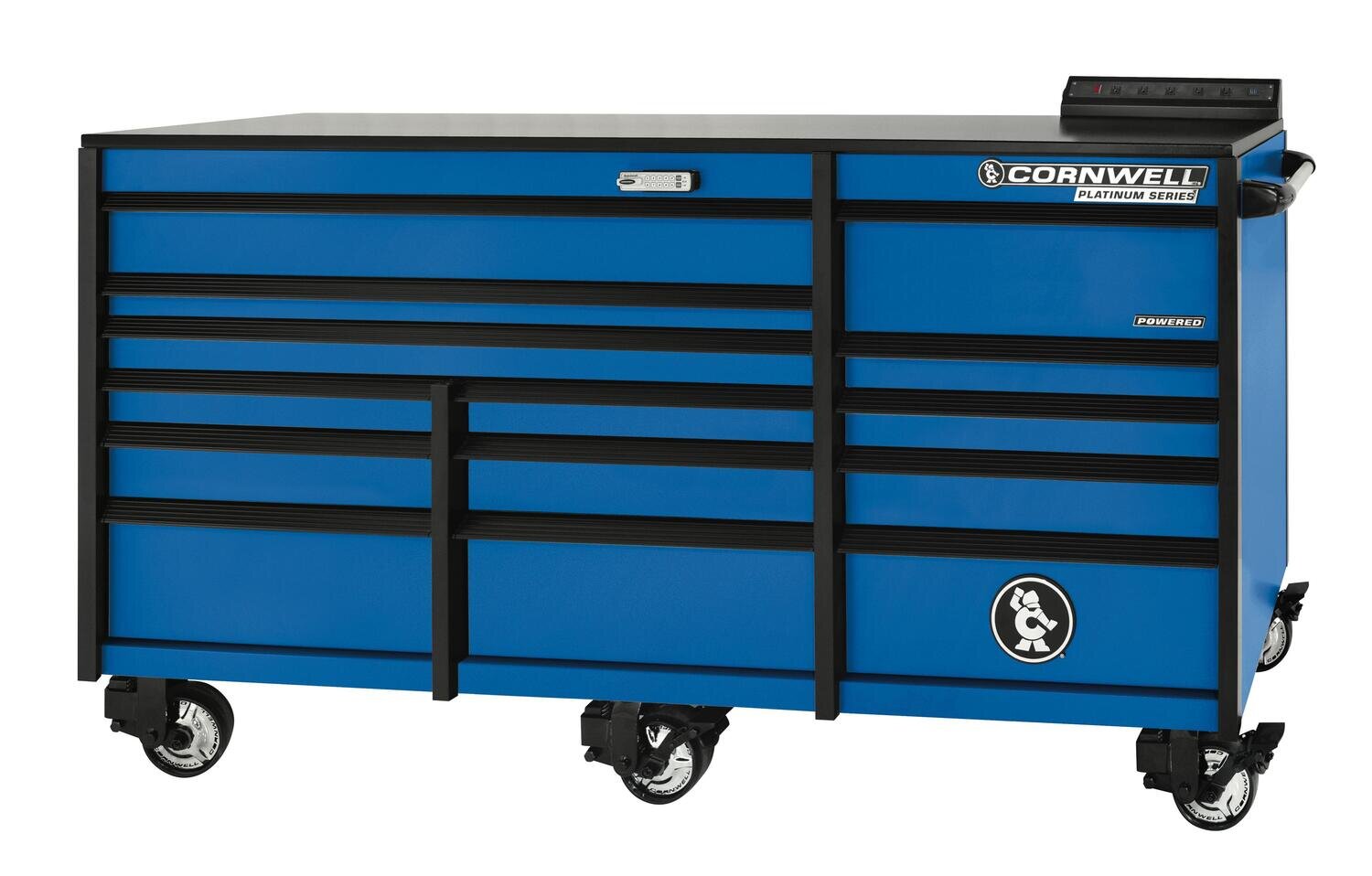 CTSPLR8414KB - PLATINUM™ 84” 14-Drawer Triple Bank Cabinet, Corporate Blue
