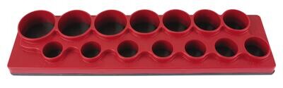 MS5011 - 1/2” Drive Magnetic Shallow Socket Organizer, Red