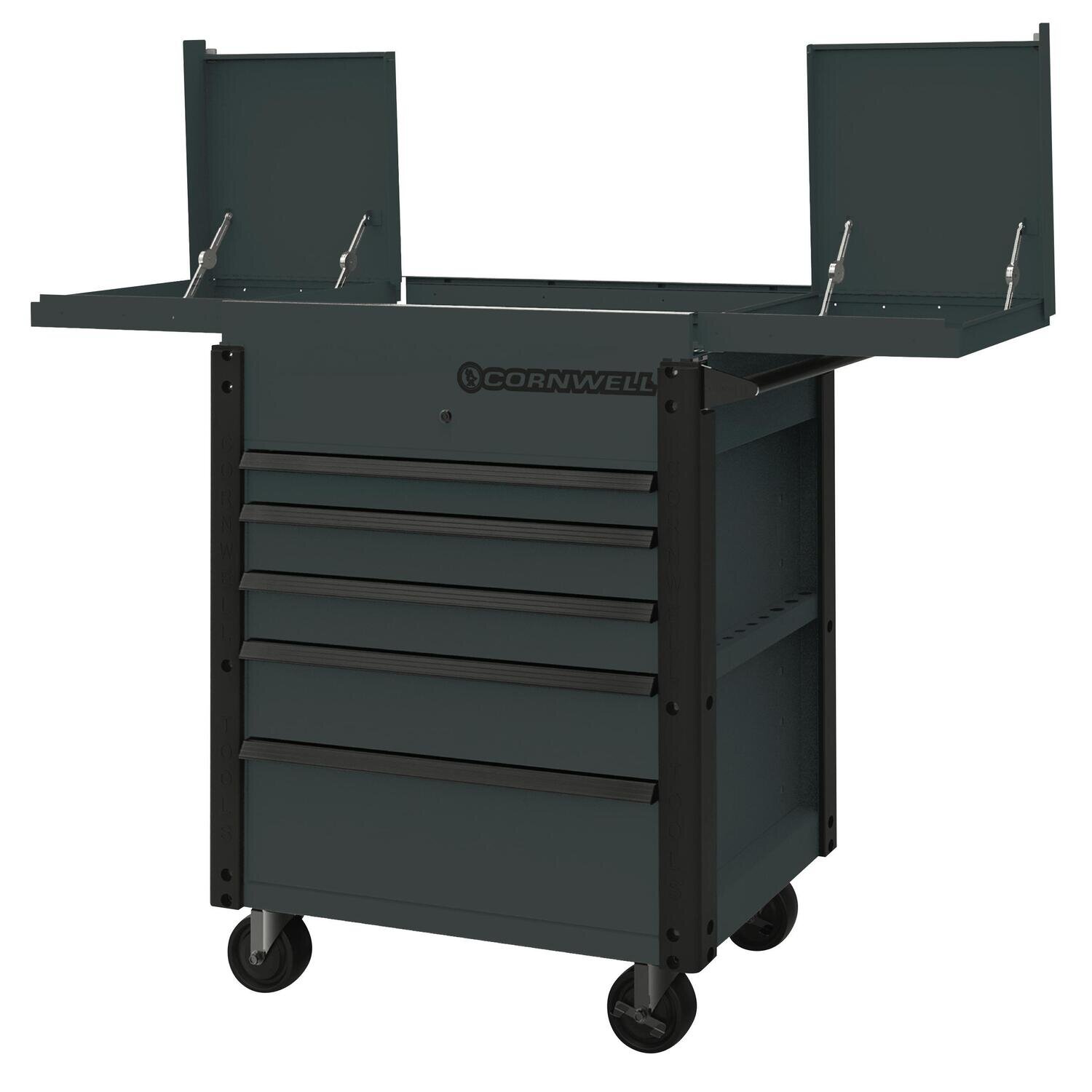 CTBS355KF 5Drawer Sliding Top Cart, Graphite