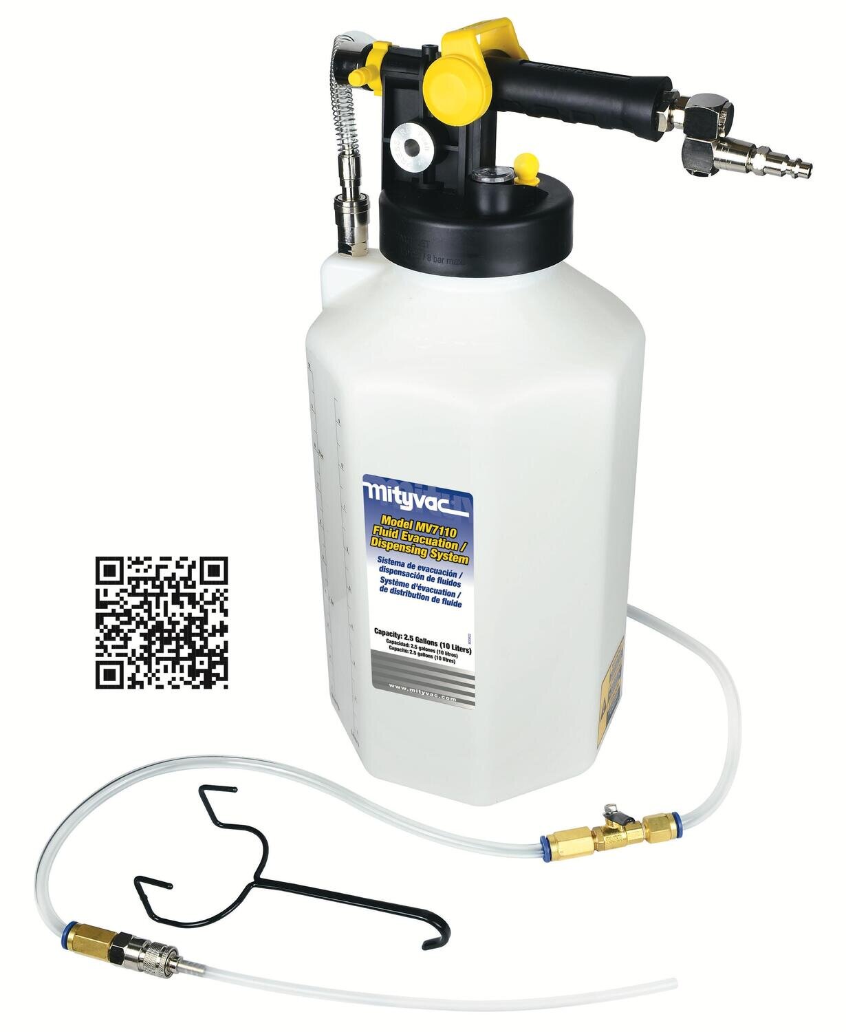NEMV7110 - 2.5 Gallon Pneumatic Fluid Evacuator/Dispenser