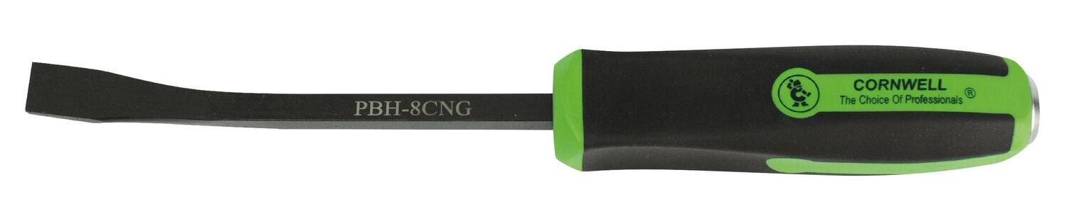 PBH8CNG - 8" Bent Tip Handled Pry Bar, Neon Green