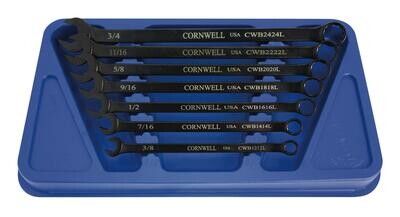 WCB17LST - 7 Piece Extra Long SAE Combination Wrench Set, 12 Point (Industrial Finish)