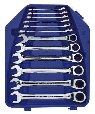 CRW12MDS - 12 Piece 15° Offset SAE Reversible Wrench Set