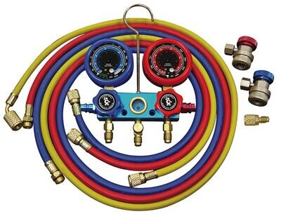 MCL293996PB - R12 / R134a Manifold Gauge Set with 96” Hoses