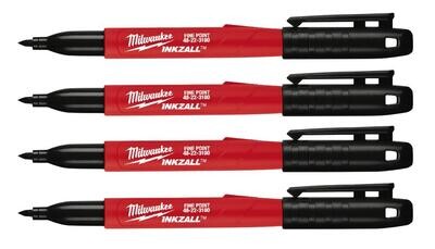 MWE48223104 - 4-Pack INKZALL™ Black Fine Point Markers