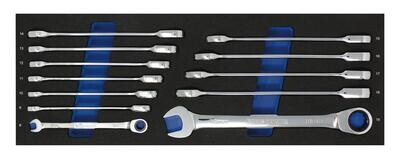 BPRW12MST - 12 Piece 72T bluePOWER® Metric Combination Ratcheting Wrench Set