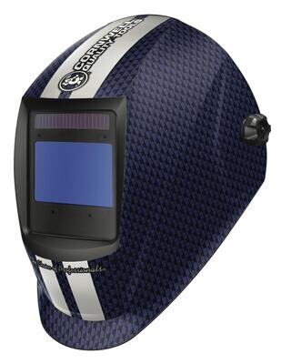 MMW67VG - Variable Shade Welding Helmet, Blue w/ Racing Stripe
