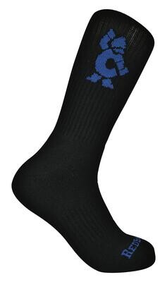 RBB01 - Cornwell® Crew Socks, Black/Blue (6-Pack)