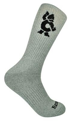RBB03 - Cornwell® Crew Socks, Gray/Black (6-Pack)