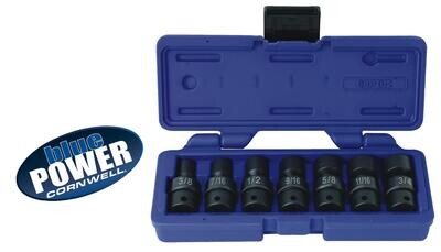 CBPIU2 - 7 Piece 3/8" Drive bluePOWER® SAE Power Universal Socket Set, 6 Point