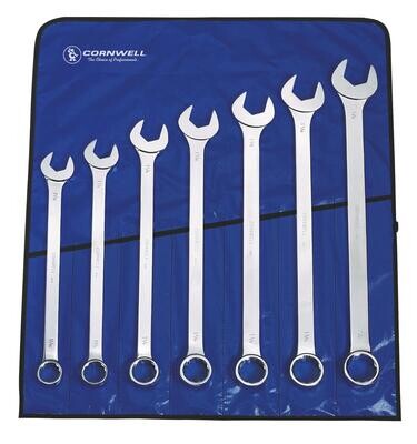 CWP17S - 7 Piece SAE Large Combination Wrench Set, 12 Point