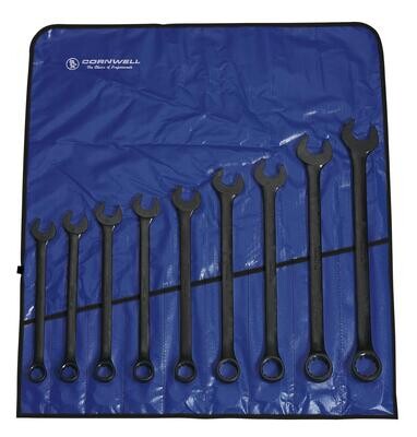 WCMB19S - 9 Piece Metric Large Combination Wrench Set, 12 Point (Industrial Finish)