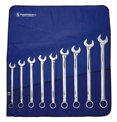 WCMP19S - 9 Piece Metric Large Combination Wrench Set, 12 Point