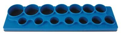 MS5010 - 1/2” Drive Magnetic Shallow Socket Organizer, Blue