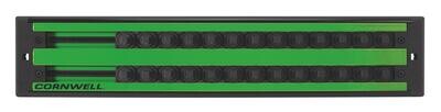 MSCLASDR25G - 1/4" Drive Double Row Lock-A-Socket Tray, Green