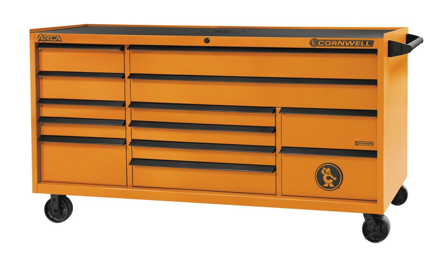 CTSASR7913KRE - ARCA™ 79” 13-Drawer Triple Bank Roller Cabinet, Ignition Orange