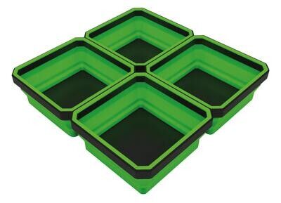 ECPTQ4G - 4 Quadrant Expandable/Collapsible Magnetic Tray, Green