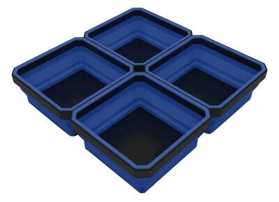 ECPTQ4 - 4 Quadrant Expandable/Collapsible Magnetic Tray, Blue