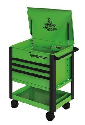 CTBF353KG - 3-Drawer Flip Top Cart, Neon Green