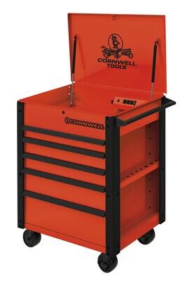 CTBF355KA - 5-Drawer Flip Top Cart, Atomic Orange