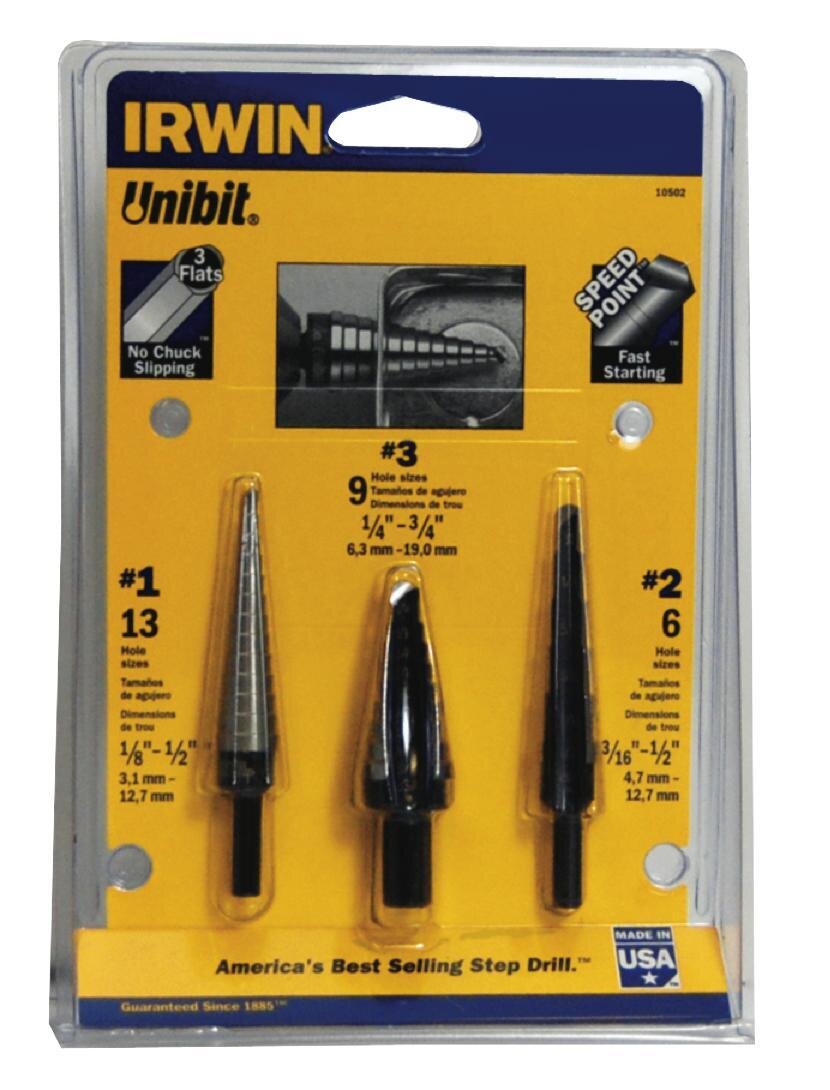 UN10502 - 3 Piece Unibit® Step Drill Set