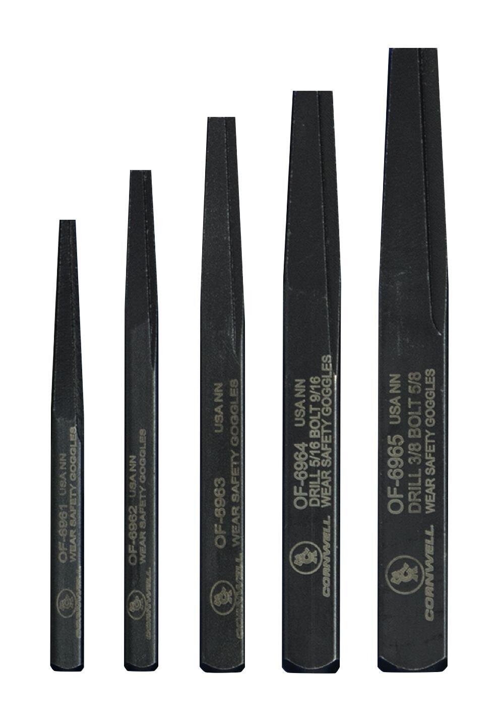 ZZ7332ST 5 Piece Fluted Type Screw Extractor Set