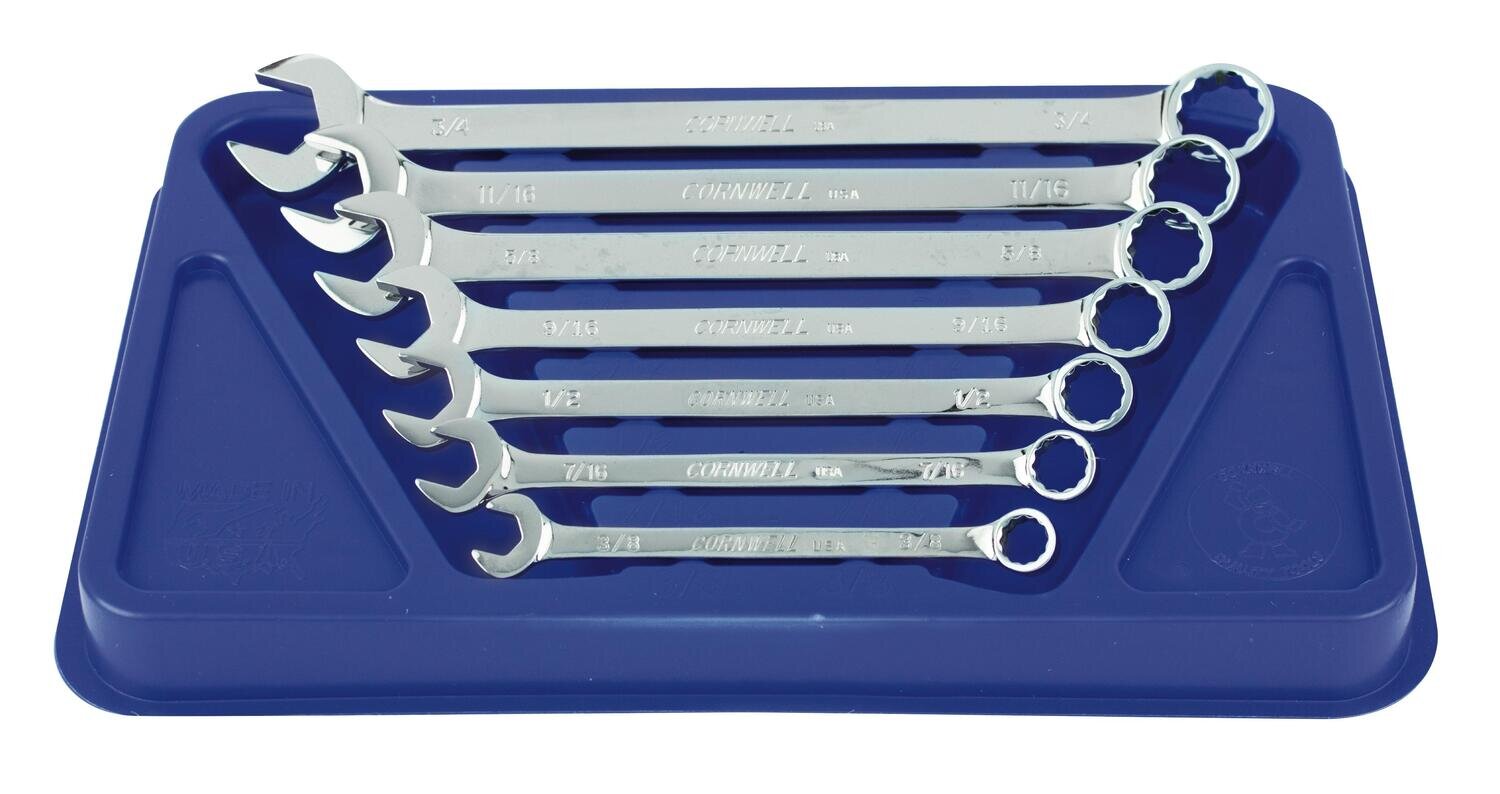 WCP17ST - 7 Piece SAE Combination Wrench Set, 12 Point