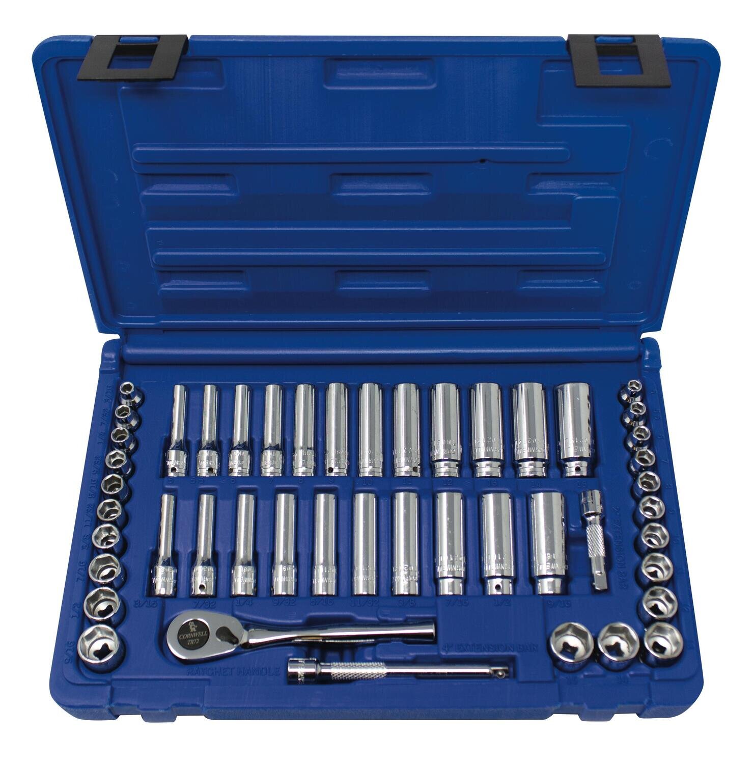 TS047SSFT - 47 Piece 1/4” Drive Super Set, 6 Point with Fine Tooth Ratchet