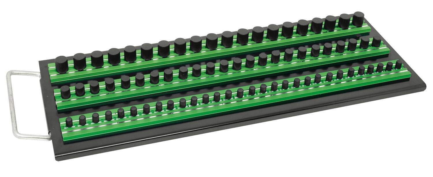 VMMRTRAY14G - 1/4", 3/8" & 1/2" Drive Magnetic Socket Tray, Green