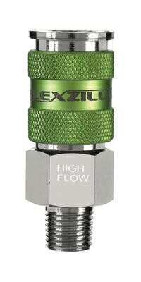 LMA53426FZ - Flexzilla® Pro High Flow Coupler, 1/4" Male, 1/4" Body