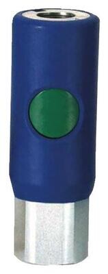 COERC071201CP - Green Button Pneumatic Coupler 1/4” Female