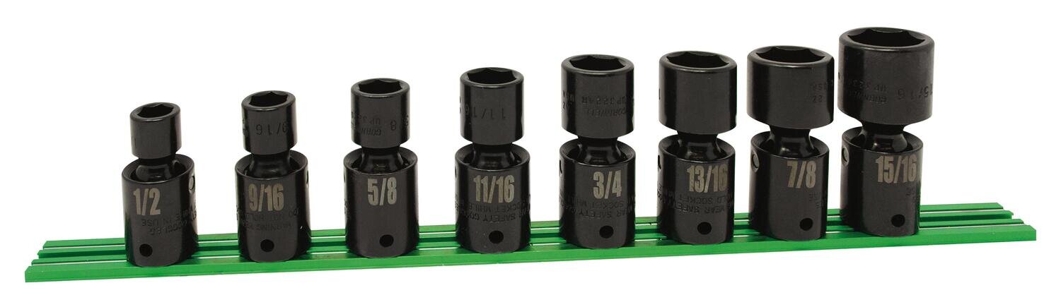 TSUP328RSP - 8 Piece 1/2” Drive SAE Power Universal Socket Set, 6 Point