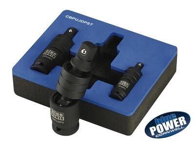 CBPUJDPST - 3 Piece Cornwell® bluePOWER® Double Swivel Power Universal Joint Set