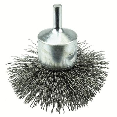 AN10073 - 3" Circular Flared Crimped Wire End Brush, .020" Steel Fill