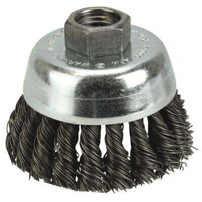 AN36238 - 3" Knot Wire Cup Brush, 0.020" Steel Fill