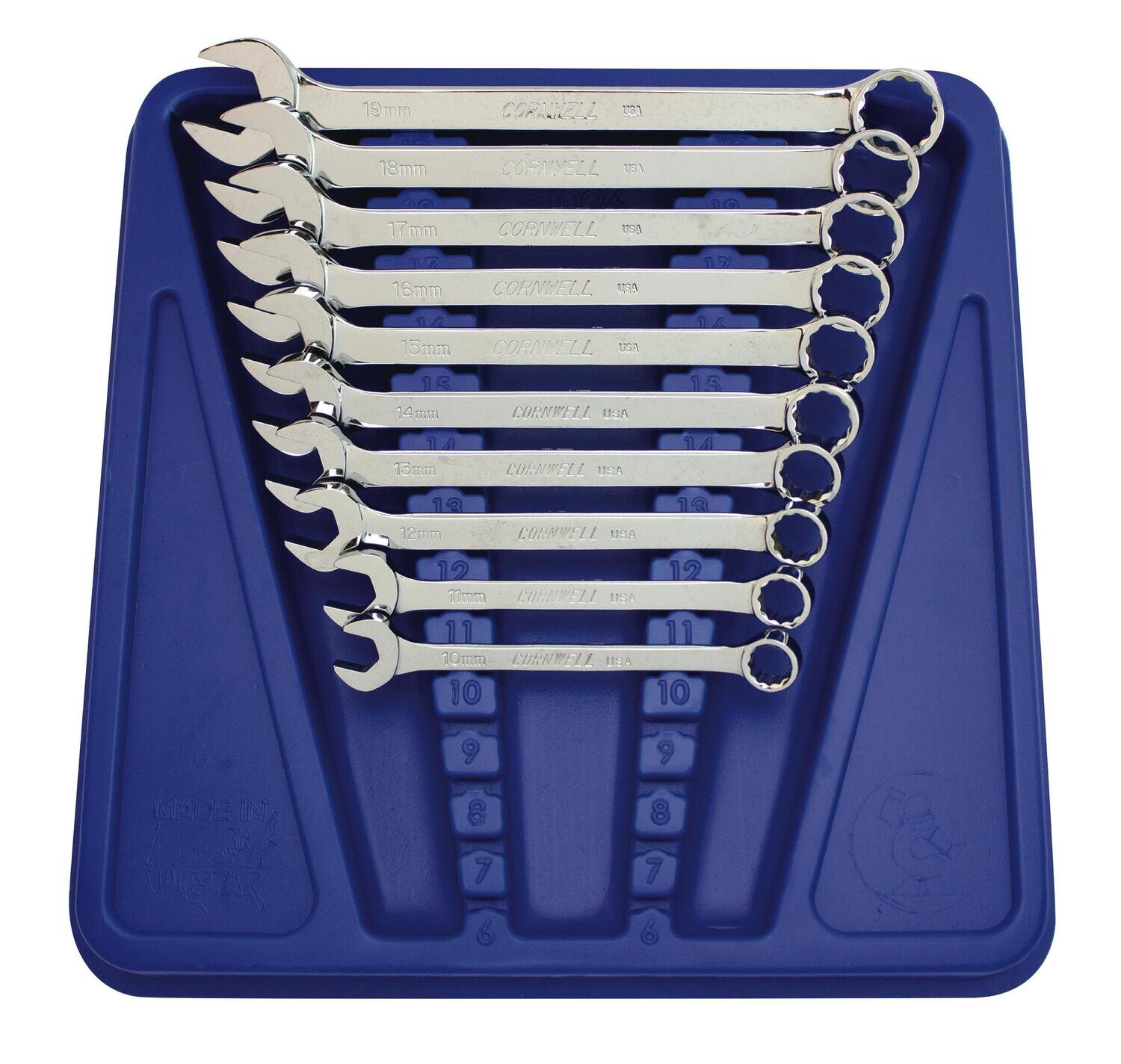 WCMS110ST 10 Piece Metric Short Combination Wrench Set 12 Point