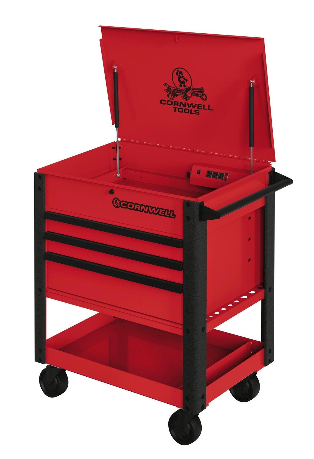CTBF353KMR 3 Drawer Flip Top Cart Matte Red