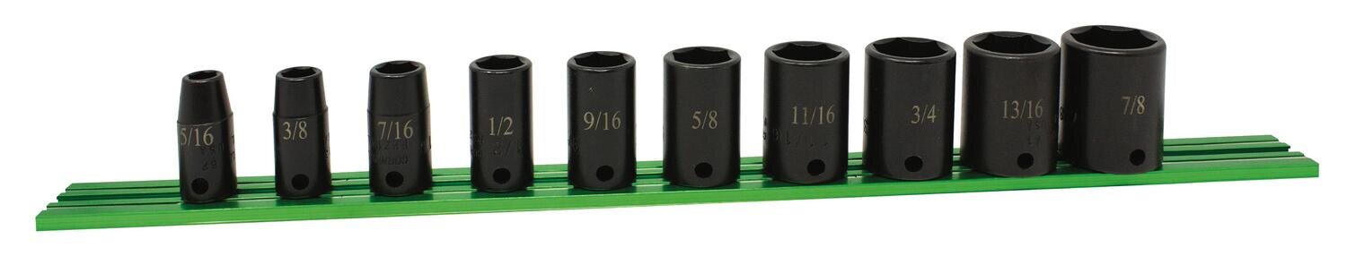 STI2210LSP - 10 Piece 3/8” Drive SAE Deep Power Socket Set, 6 Point