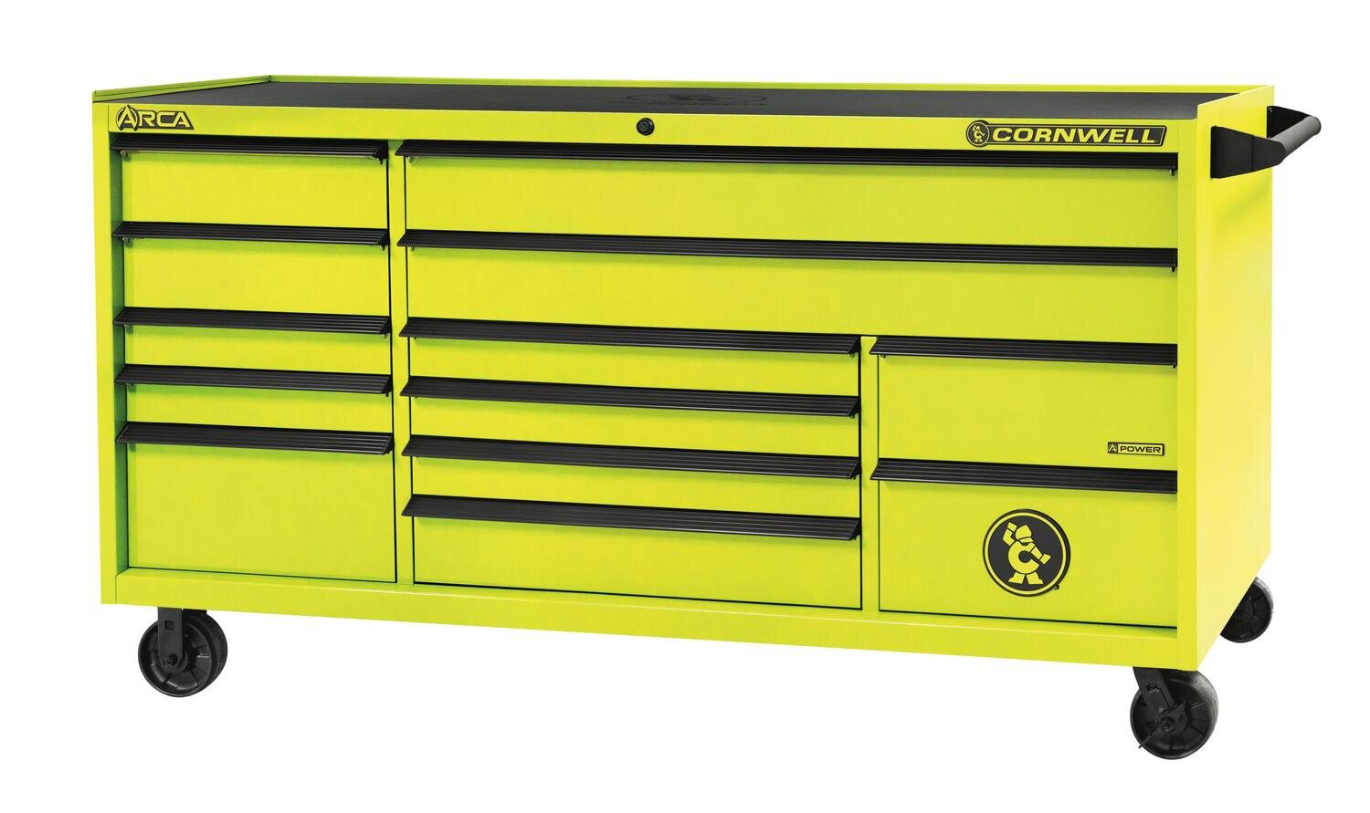 CTSASR7913KLY - ARCA® 79” 13-Drawer Triple Bank Roller Cabinet, Lightning Yellow
