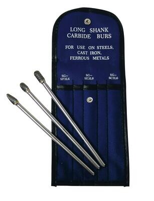 SGCB3LSS - 3 Piece Long-Shank Carbide Bur Set